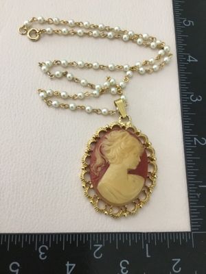Vintage cameo statement, necklace