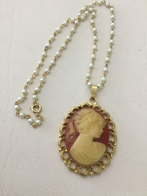 Vintage cameo statement, necklace
