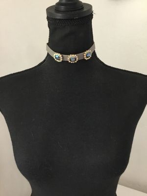 Beautiful Bella and Jack leather rhinestone choker