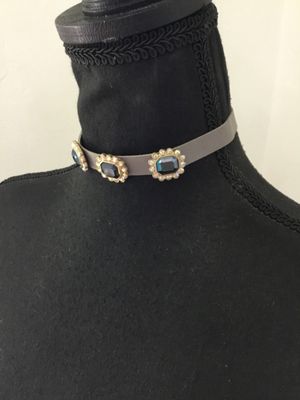 Beautiful Bella and Jack leather rhinestone choker