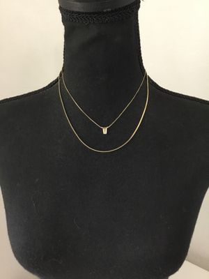 Beautiful, dainty multi strand, crystal necklace