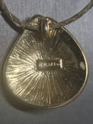 Vintage Trifari double teardrop Necklace & Bowtie Earrings