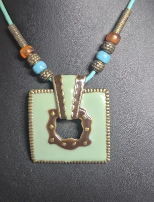 NY & Co Wired Enamel Choker Necklace & Earrings