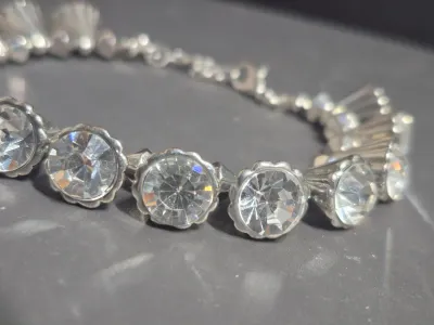 Lia Sophia Kiam Collection Necklace & Pie plate Bracelet w/dangle earrings