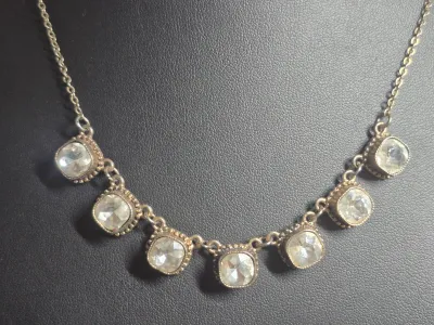Lia Sophia Kiam Collection Necklace & Pie plate Bracelet w/dangle earrings