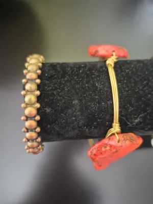 Set 5 BRACELETS ~ all copper based
