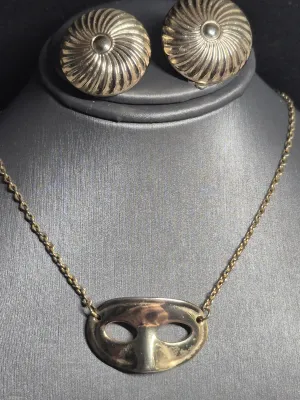 Opera Nite !!!!! Mask Necklace with Pinwheel Earrings