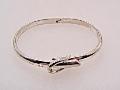 VTG Ralph Lauren, RLL Marked, Silver Tone Hinged Belt Buckle Bracelet.