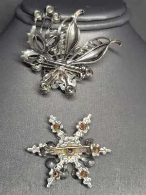 Vintage Rhinestone Brooches ~ set 2