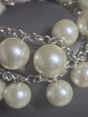 Vintage Pearl triple rows Toggle Clasp