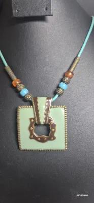 NY & Co Wired Enamel Choker Necklace & Earrings