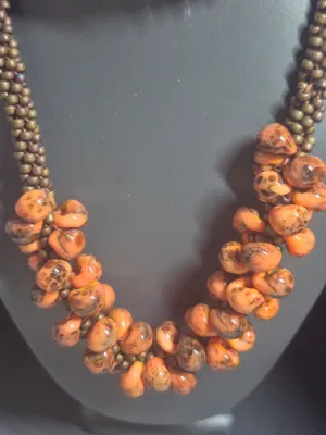 Handmade multi-strand beaded Necklace & Beaded Bracelet