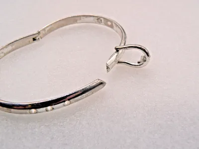VTG Ralph Lauren, RLL Marked, Silver Tone Hinged Belt Buckle Bracelet.