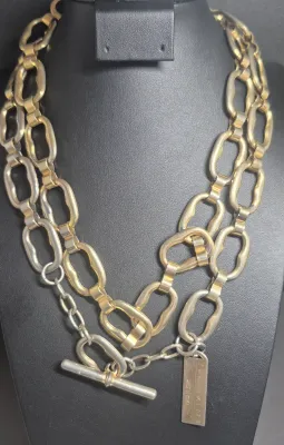 The Limited Goldtone Paperclip Chain Necklace 22-25 in