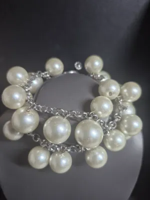 Vintage Pearl triple rows Toggle Clasp