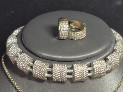 Vintage Napier Bracelet w/ BR Necklace and Earrings [set 3]