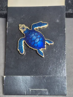 Wm. Spear Design ~ Sea Turtle Commemorative Brooch [ NEW old stock 1960s ]