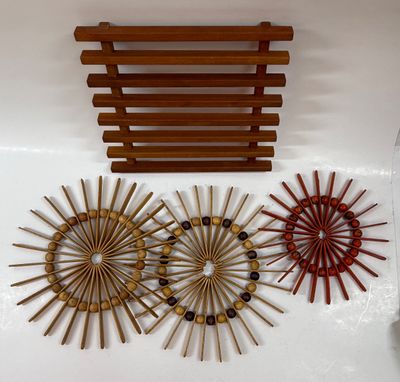 Vintage Wooden Trivets or Wall Hangings probably from Finland