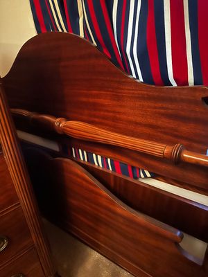 Sale Photo Thumbnail #49: Dark mahogany wood. Headboard, footboard and side rails.