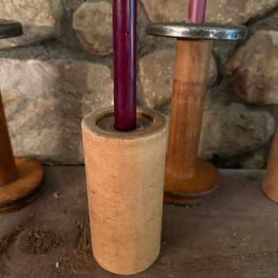 Wooden Bobbin Candle Holders and More (P-BM)
