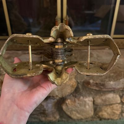Ornate Brass Fireplace Fan (P-BM)