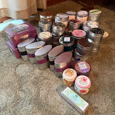 Large Jarred & Tinned Candle Lot Incl Yankee Candle & More (LR2-BM)