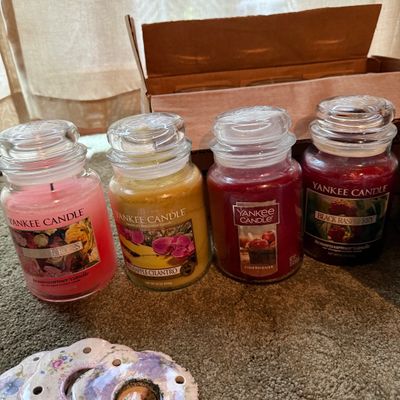 Large Jarred & Tinned Candle Lot Incl Yankee Candle & More (LR2-BM)