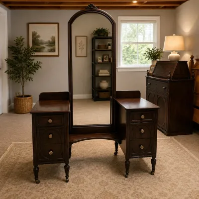 Sale Photo Thumbnail #21: F antique vanity