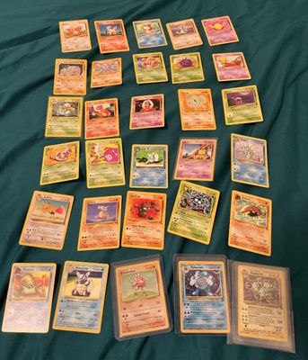Lot of 30 1999/2000 Pokemon Cards only WOTC With 3 Holos/Shadowless/1st Edition