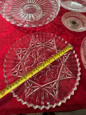 Several Pieces of Glass Plates and Platters