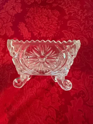 Clear Glass Serving Plates, Bowls & Compote – 5-Piece Lot
