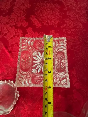 Clear Glass Serving Plates, Bowls & Compote – 5-Piece Lot