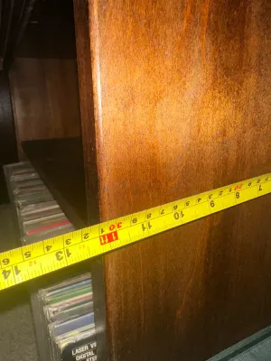 Wooden Media Storage Cabinet with Adjustable Shelf