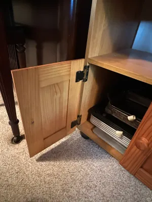 Rolling Storage Cabinet with Drawer & Two Doors