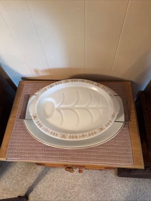 Fire King Warming Platter and Other Large Platter (DR)