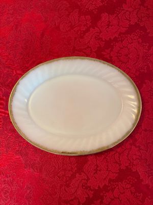 Lot of 5 Fire King Serving Pieces- (DR)