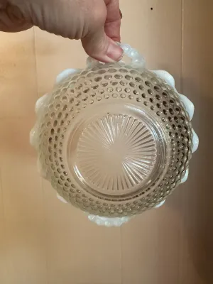 Anchor Hocking Moonstone White Opalescent Handled Bowls – Lot of 6