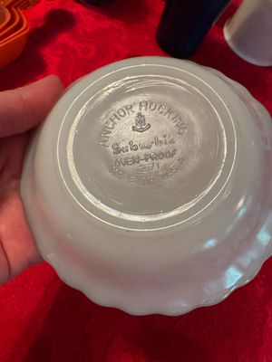 Set of 8 Anchor Hocking Suburbia / Fire King Dessert Bowls