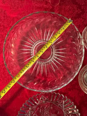 Several Pieces of Glass Plates and Platters