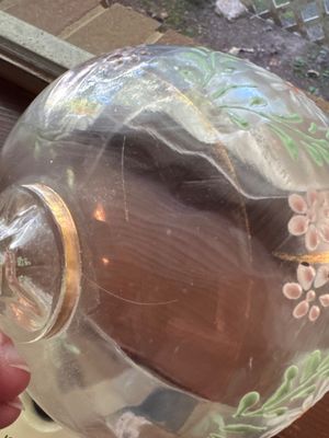 Sweet Little Clear Domed Hand-Painted Dish (DR)