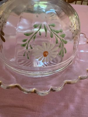 Sweet Little Clear Domed Hand-Painted Dish (DR)