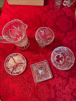 Set of 5 Vintage Anchor Hocking Star of David Dishes (DR)