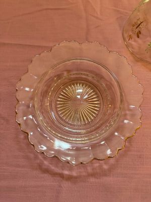 Sweet Little Clear Domed Hand-Painted Dish (DR)