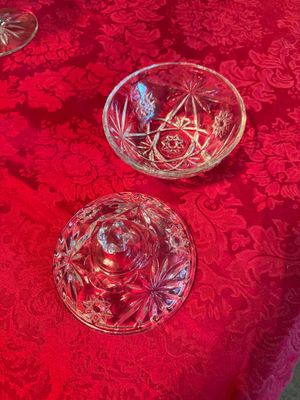 4 Piece Vintage Anchor Hocking Star of David Dishes (DR)