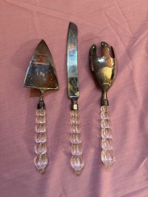 Vintage Silver Plated Mikasa Rousseau Serving Tools- (DR)