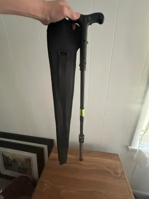 ZAP Electric Stun Walking Cane with Flashlight & Carrying Case