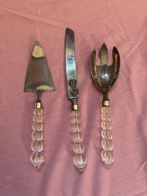 Vintage Silver Plated Mikasa Rousseau Serving Tools- (DR)