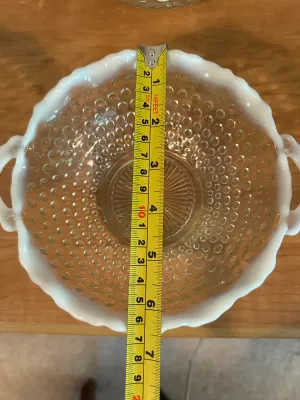 Anchor Hocking Moonstone White Opalescent Handled Bowls – Lot of 6