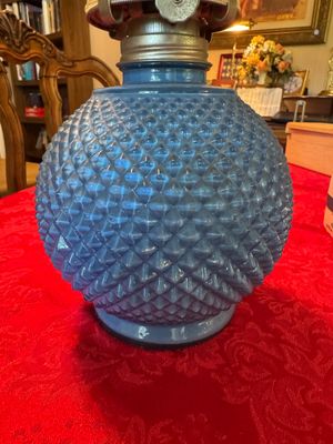 Edit- vintage Kaadan Ltd. glass oil lamp