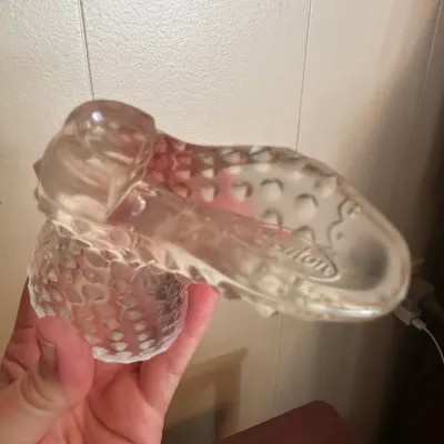 White Opalescent Hobnail Glass Miniatures – 3-Piece Lot
